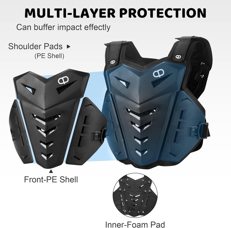 DA - Kids Dirt Bike Gear - Youth Motorcycle Riding Protective Gear Motocross Armor Suit Chest Protector for Boys Girls Mountain Biking Cycling - Image 4